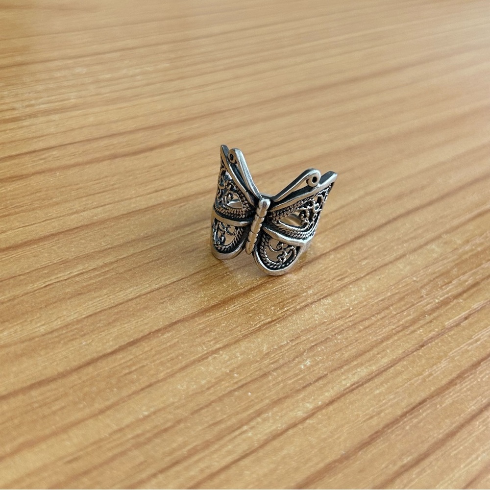 Sterling silver Butterfly Filigree Ring